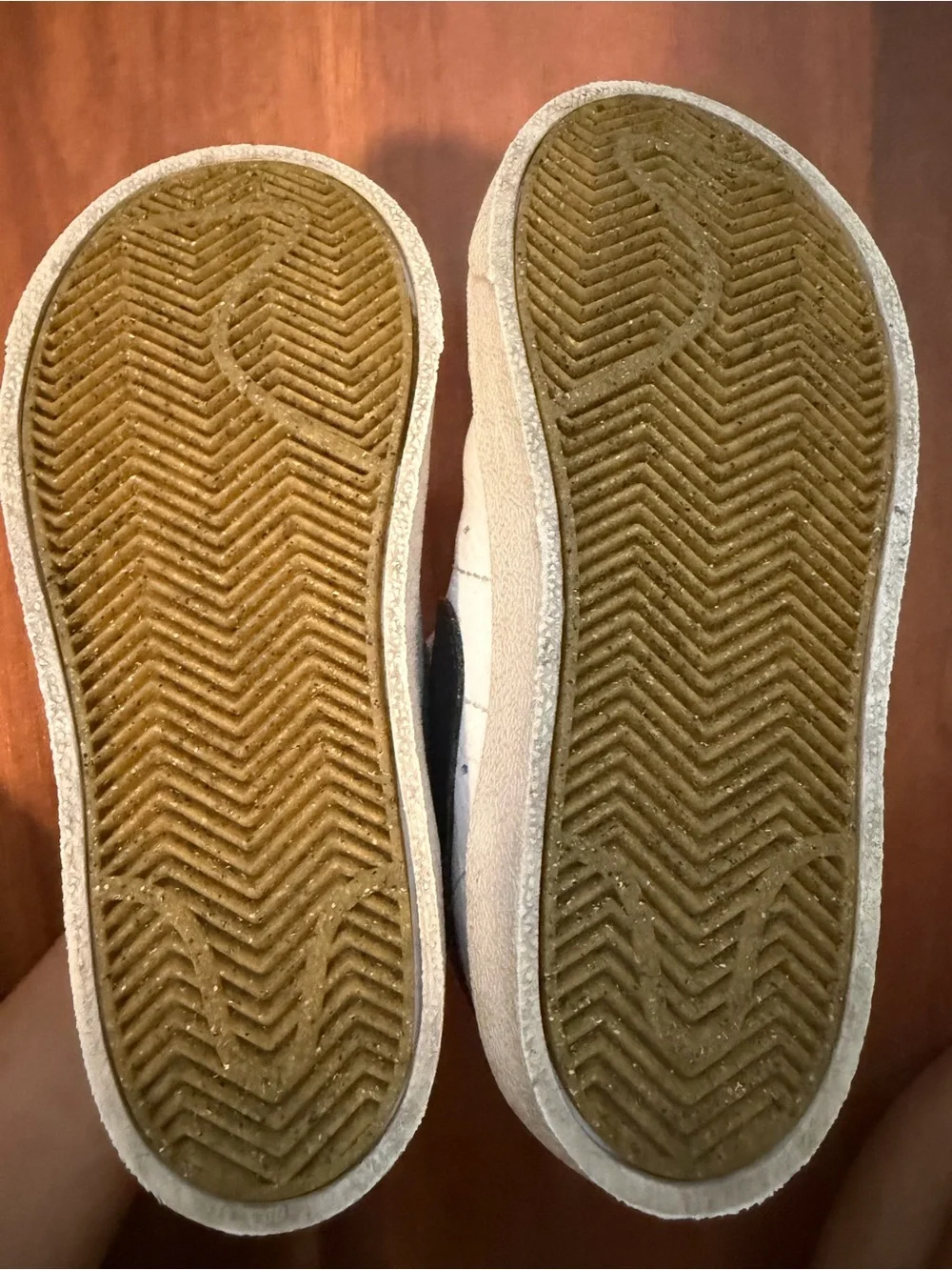 Kids High-Top Sneakers in Cream with Black Swoosh
